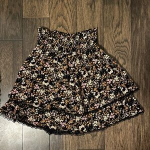Floral Tiered Hollister Mini Skirt